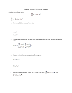 Nonlinear Systems - Bryn Mawr College