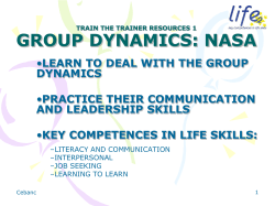 GROUP DYNAMICS: NASA