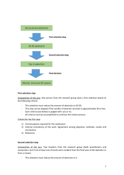 Process of Selection 2017