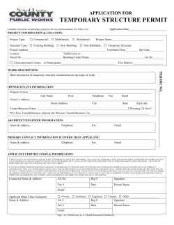 temporary structure permit - St.Louis County Government