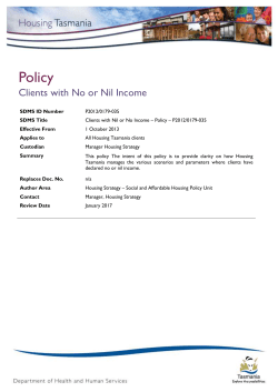 Text goes here - Department of Health and Human Services Tasmania