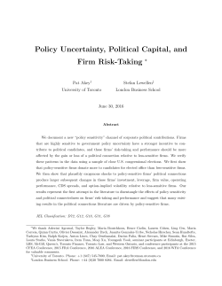 Policy Uncertainty, Political Capital, and Firm Risk