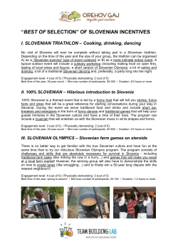 III. SLOVENIAN OLYMPICS