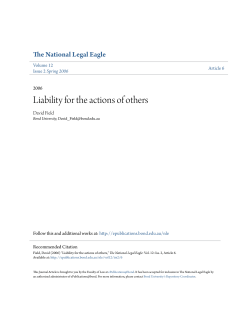 Liability for the actions of others