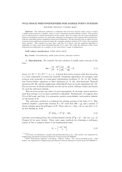 NULL-SPACE PRECONDITIONERS FOR SADDLE POINT