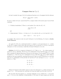 Compact Sets in C[a, b]