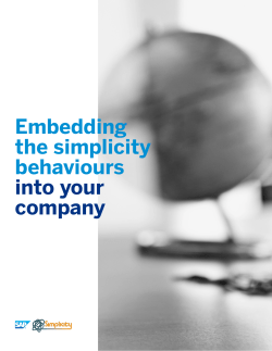 Embedding the simplicity behaviours into your company