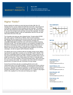 Higher Yields? WEEKLY MARKET INSIGHTS