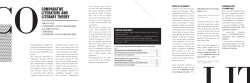 COMPARATIVE LITERATURE AND LITERARY THEORY