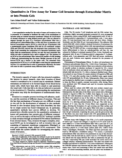 Quantitative in Vitro Assay for Tumor Cell