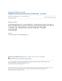 optimized control strategies for a typical water loop heat pump system