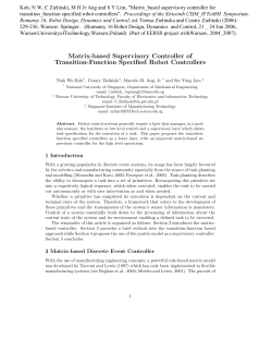 Matrix-based Supervisory Controller of Transition