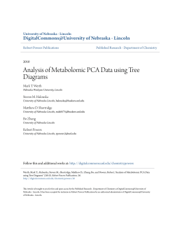 Analysis of Metabolomic PCA Data using Tree Diagrams