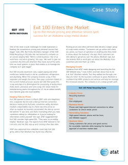 Case Study Exit 100 Enters the Market
