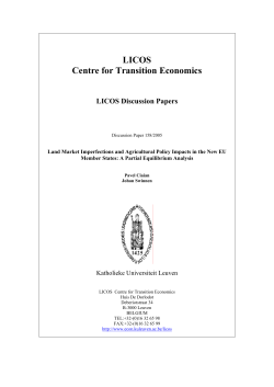 LICOS Centre for Transition Economics