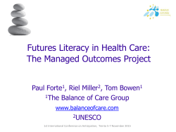 Futures Literacy Application in Health Care: The Managed