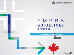 P M P R B - Patented Medicine Prices Review Board