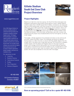 Gillette Stadium South End Zone Club Project Overview