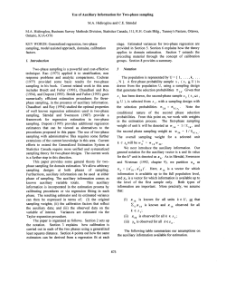 Use of Auxiliary Information for Two-phase sampling