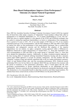 Does Board Independence Improve Firm Performance? Outcome of