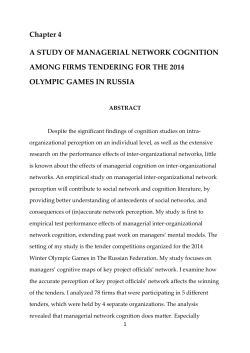 Chapter 4 A STUDY OF MANAGERIAL NETWORK COGNITION