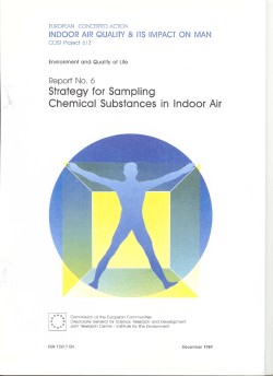 Strategy for Sampling - Chemical Substances in