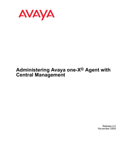 Administering Avaya one-X&reg; Agent with Central