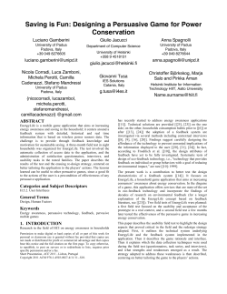 Saving is Fun: Designing a Persuasive Game for Power Conservation