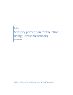 Sensory perception for the blind using Ultrasonic sensors