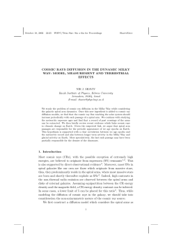 COSMIC RAYS DIFFUSION IN THE DYNAMIC MILKY WAY: MODEL