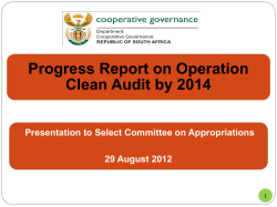 OUTCOME 9: A Responsive, accountable, effective and efficient