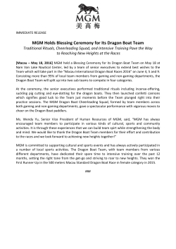MGM Holds Blessing Ceremony for Its Dragon Boat Team