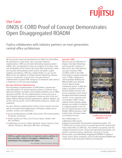 ONOS E-CORD Proof of Concept Demonstrates Open