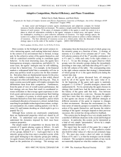 Adaptive Competition, Market Efficiency, and Phase