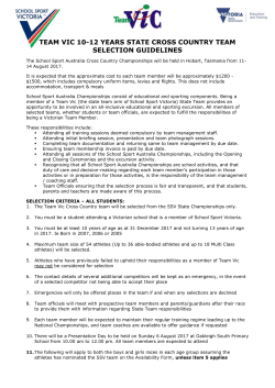 10-12 Years Selection Guidelines 2017