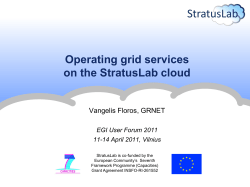 Operating grid services on the StratusLab cloud