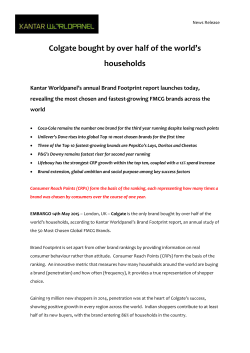 Kantar Worldpanel global news release