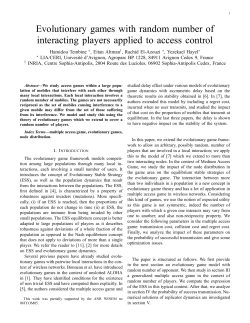 Evolutionary games with random number of interacting players