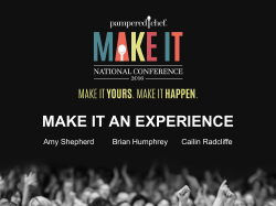 make it an experience