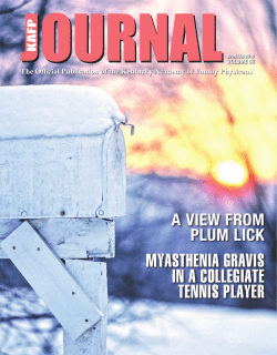 MYASTHENIA GRAVIS IN A CoLLEGIATE TENNIS PLAYER