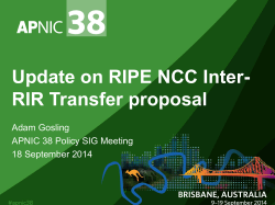 ARIN Inter-RIR Transfers