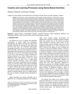 Creative and Learning Processes using Game