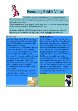 British Values and the Curriculum
