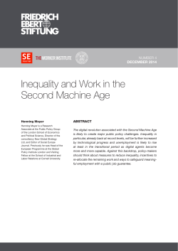 Inequality and Work in the Second Machine Age