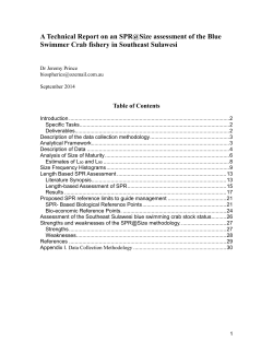 SPR Assessment by Jeremy Prince (Kendari) - NFI