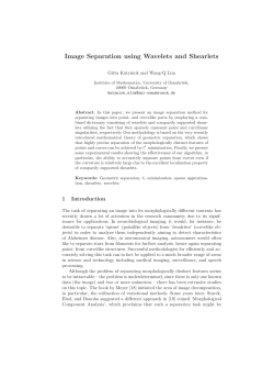 Image Separation using Wavelets and Shearlets