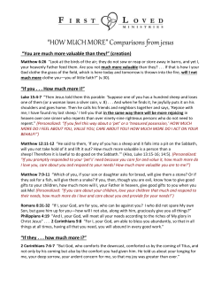 Personalized Verses 06 &ndash; How Much More