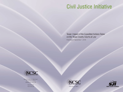 Texas: Impact of the Expedited Actions Rules on the Texas County