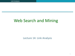 PageRank Link Analysis