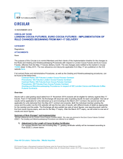 london cocoa futures, euro cocoa futures